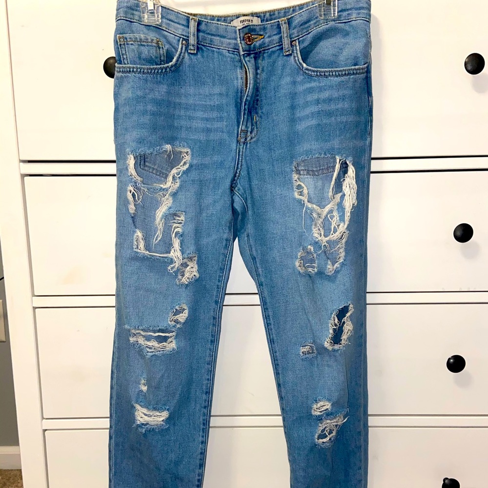 Forever 21 Ripped Jeans